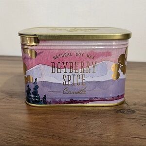 Anthropologie Bayberry Spice Soy Candle - Purple and Gold